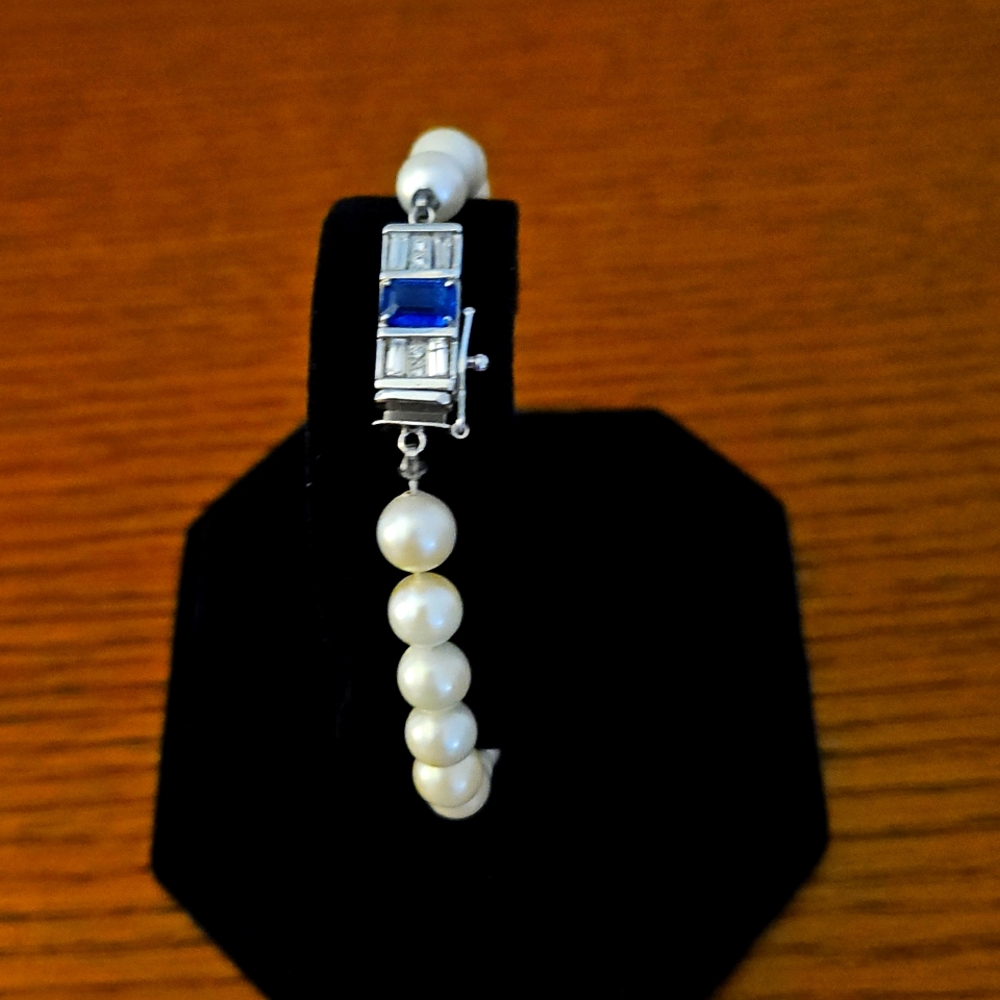 Women's Pearl, Tanzanite & Diamond Bracelet